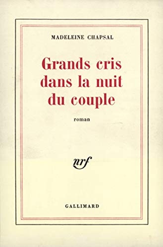 GRANDS CRIS DANS NUIT, de Chapsal | portada del libro
