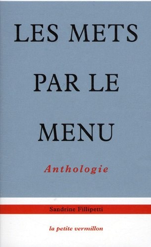 LES METS PAR LE MENU, de Sandrine Fillipetti | portada del libro