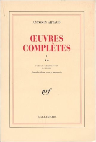 OEUVRES COMPLETES T1-2, de Antonin Artaud | portada del libro