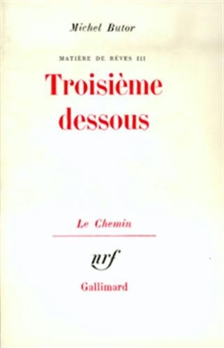 TROISIEME DESSOUS, de Butor | portada del libro