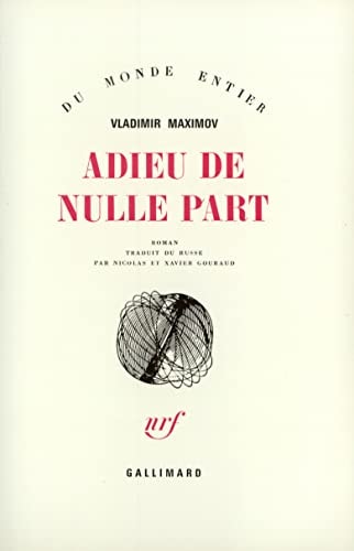 ADIEU DE NULLE PART, de Vladimir Maksimov | portada del libro