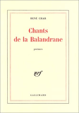 CHANTS DE LA BALANDRANE, de Char | portada del libro