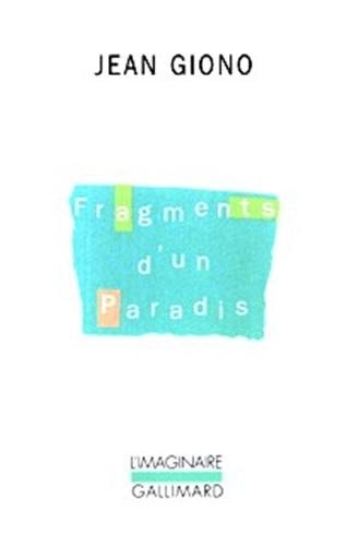 FRAGMENTS D'UN PARADIS, de Giono | portada del libro