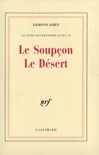 LE SOUPCON LE DESERT, de Jabès | portada del libro