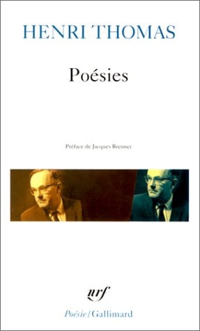 POESIES, de Henri Thomas | portada del libro