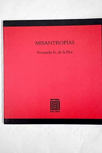 MISANTROPIAS, de Fernando R. de la Flor | portada del libro