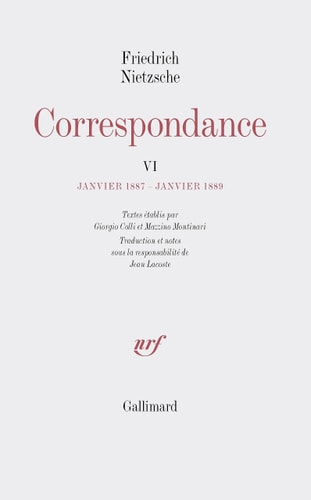 CORRESPONDANCE T6, de Friedrich Nietzsche | portada del libro