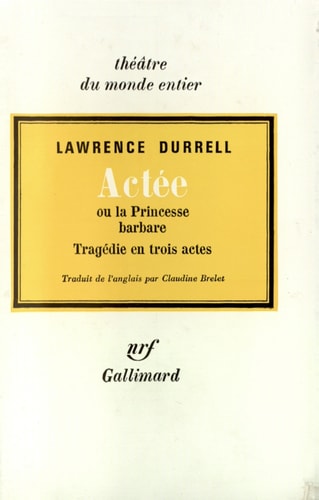 ACTEE OU LA PRINCESSE BARBARE, de Lawrence Durrell | portada del libro