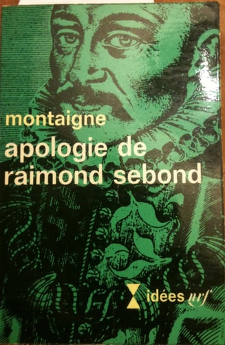 APOLOGIE DE RAIMOND SEBOND, de Montaigne | portada del libro