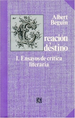 CREACION Y DESTINO I, de BEGUIN | portada del libro