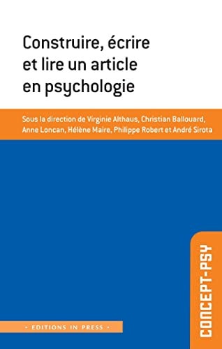 ONSTRUIRE, ECRIRE ET LIRE UN ARTICLE EN, de LONCAN ANNE (DIR.)#COLLECTIF | portada del libro