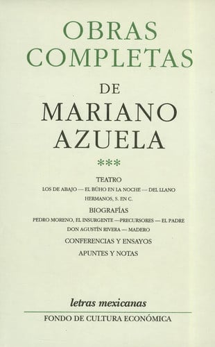 OBRAS COMPLETAS III AZUELA | portada del libro