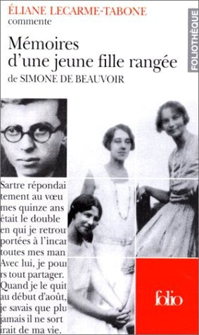 MEMOIRES D'UNE JEUNE FILLE RANGEE DE SIMONE DE BEAUVOIR, de LECARME | portada del libro