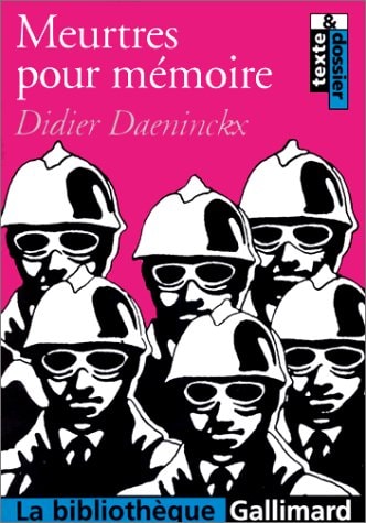 MEURTRES POUR MEMOIRE, de Didier Daeninckx | portada del libro