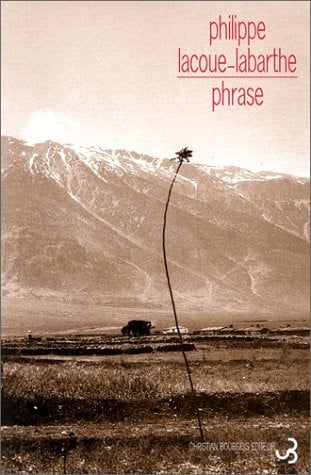 PHRASE, de LACOUE-LABARTHE | portada del libro