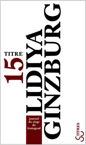 JOURNAL DU SIEGE DE LENINGRAD, de GINZBURG LIDYA | portada del libro