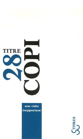 UNE VISITE INOPPORTUNE, de COPI | portada del libro