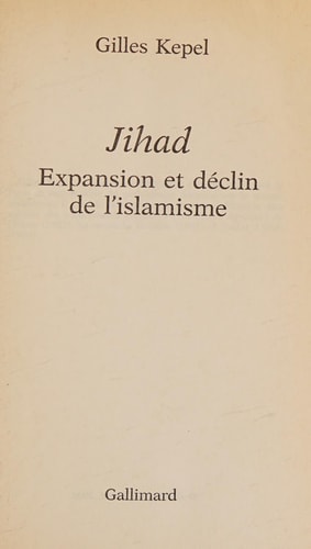 JIHAD, de Gilles Kepel | portada del libro