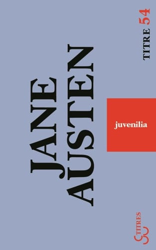 JUVENILIA, de AUSTEN JANE | portada del libro