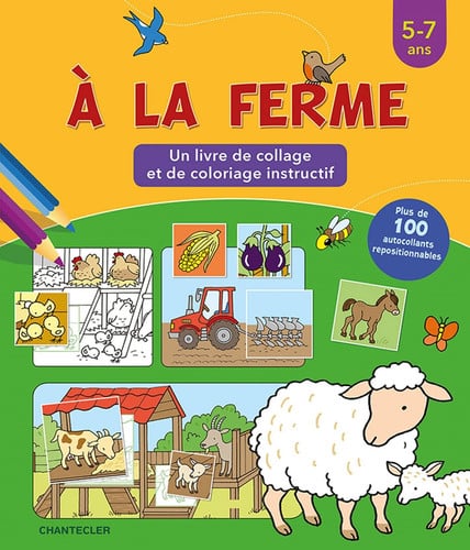 A LA FERME LIVRE D'AUTOCOLLANTS, de COLLECTIF | portada del libro