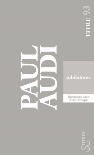 JUBILATIONS, de AUDI PAUL | portada del libro