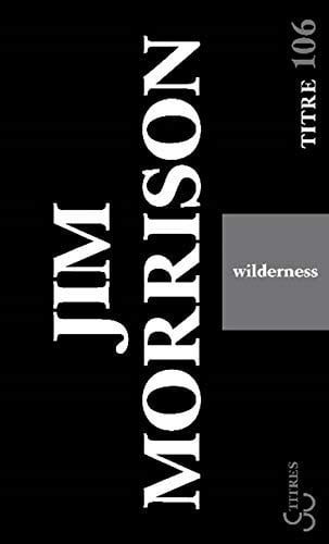 WILDERNESS, de MORRISON JIM | portada del libro