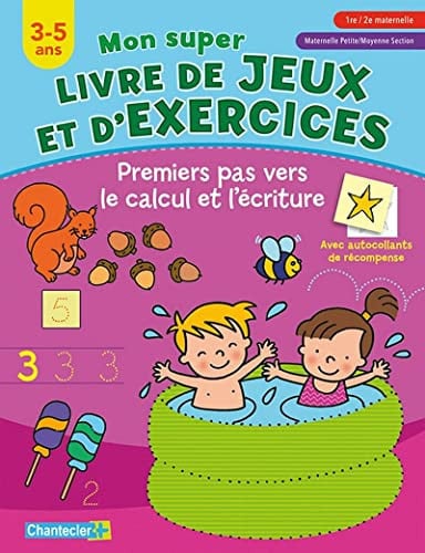 MON SUPER LIVRE DE JEUX ET D'EXERCICES 3-5 A, de COLLECTIFS GALL | portada del libro