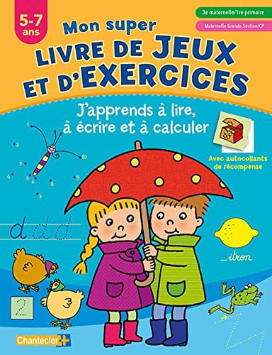 MON SUPER LIVRE DE JEUX ET D'EXERCICES 5-7 A, de COLLECTIFS GALL | portada del libro