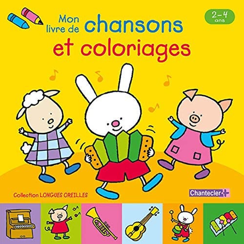 LONGUES OREILLES MON PREMIER LIVRE A CHANTER ET A COLORIER, de COLLECTIF | portada del libro