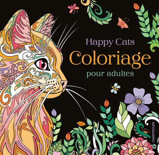 HAPPY CATS COLORIAGE POUR ADULTES, de COLLECTIF | portada del libro