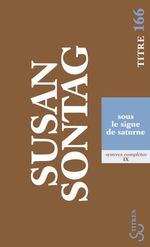 SOUS LE SIGNE DE SATURNE, de SONTAG SUSAN | portada del libro