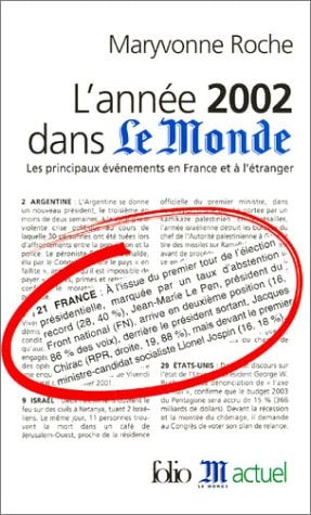 L'ANNEE 2002 DANS LE MONDE, de MARYVONNE ROCHE | portada del libro