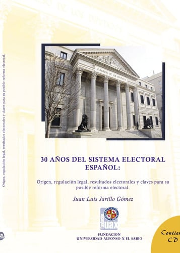 30 años del sistema electoral español, de JARRILLO GOMEZ | portada del libro