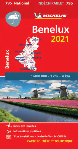 MAPA BENELUX 2021 1:400000, de MICHELIN CARTE ROUTIERE ET TOURISTIQUE | portada del libro