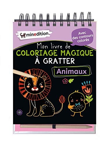 MON LIVRE DE COLORIAGE MAGIQUE A GRATTER ANIMAUX, de Eva Schindler | portada del libro