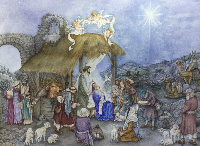 CALENDRIER DE L'AVENT RELIGIEUX L'ESPOIR DE NOEL CAMPINOTI, de Lucia Campinoti | portada del libro