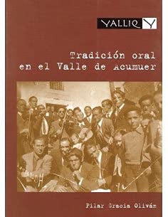 TRADICION ORAL EN EL VALLE DE ACUMUER, de GRACIA OLIVAN | portada del libro