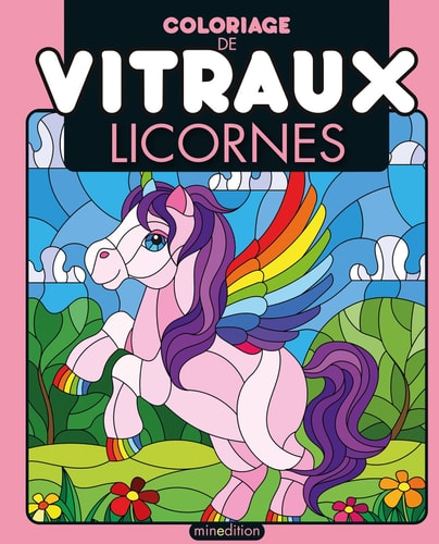 COLORIAGE DE VITRAUX LICORNES, de Divers divers | portada del libro