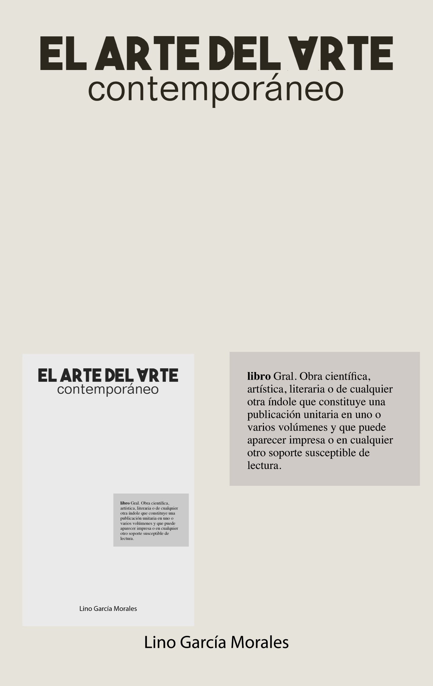 El arte del arte contemporáneo, de Lino García Morales | portada del libro