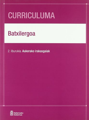 Aukerako irakasgaiak, de Departamento de Educación | portada del libro