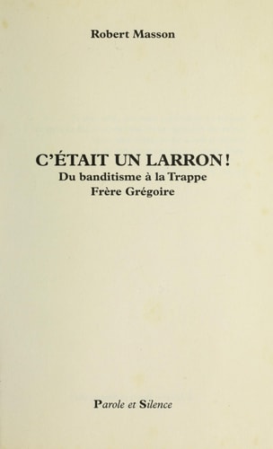 C'ETAIT UN LARRON, de Robert Masson | portada del libro