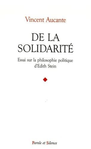 DE LA SOLIDARITE, de Vincent Aucante | portada del libro