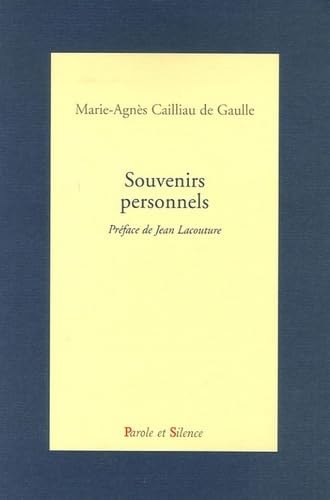 SOUVENIRS PERSONNELS, de Marie-Agnès Cailliau de Gaulle | portada del libro
