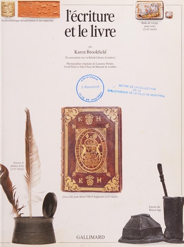 L'ECRITURE ET LE LIVRE, de Karen Brookfield | portada del libro
