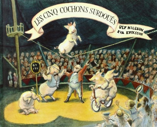 ES CINQ COCHONS SURDOUES, de Ulf Nilsson | portada del libro