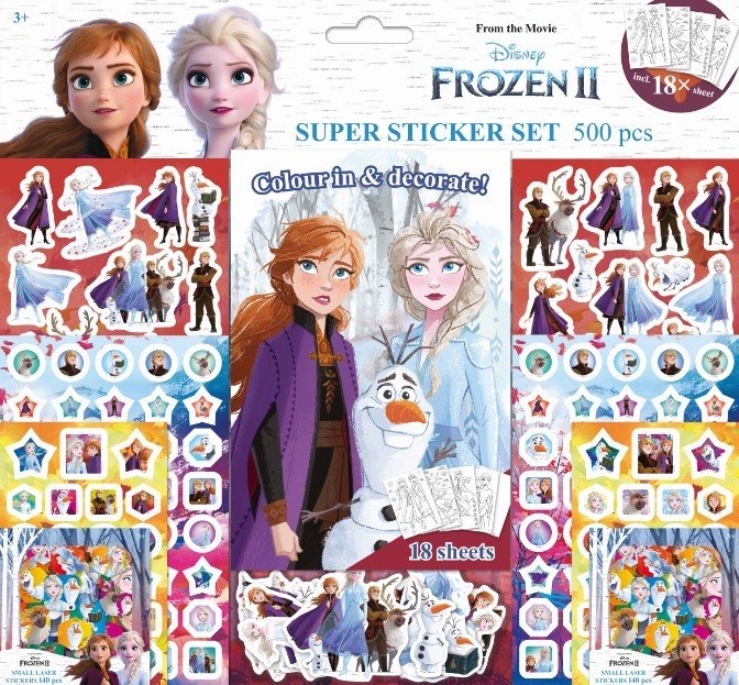 FROZEN 2 SUPER SET DE 500 PEGATINAS | portada del libro