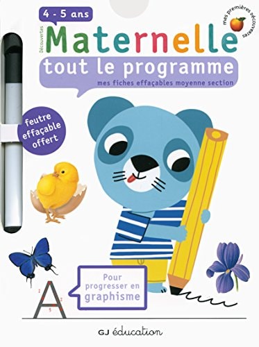 TOUT LE PROGRAMME MES FICHES EFFACABLES MOYENNE SECTION, de Gravier-Badreddine | portada del libro