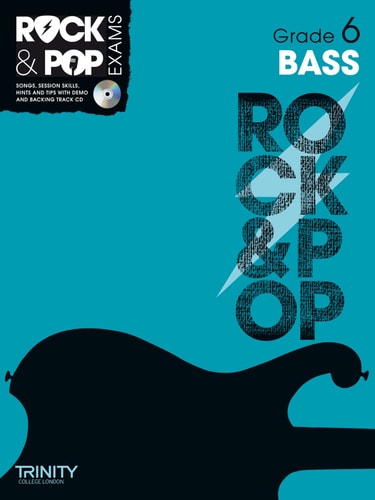 ROCK & POP EXAMS BASS GRADE 6 CD, de Trinity College London | portada del libro