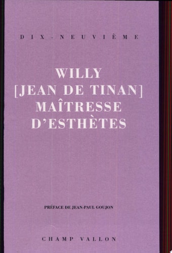 MAITRESSE D'ESTHETES, de Jean de Tinan | portada del libro
