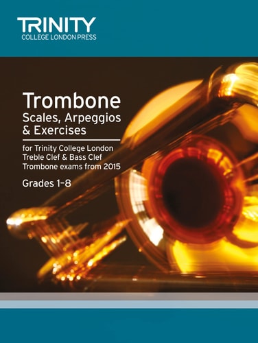 BRASS SCALES & EXERCISES GRADES 1-8 TROMBONE FROM 201, de Trinity College London (approximately 1980- ) | portada del libro